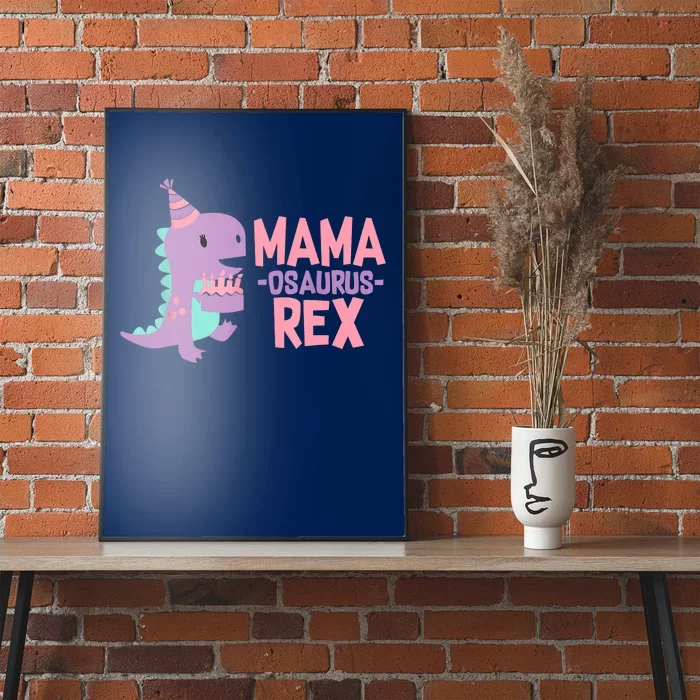 Mama Dinosaur Family Matching Birthday Party Daughters Poster