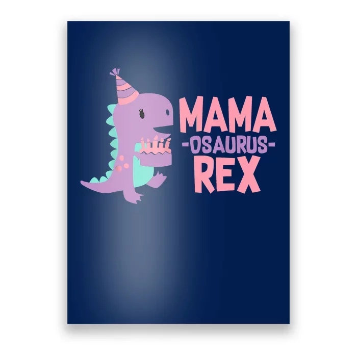 Mama Dinosaur Family Matching Birthday Party Daughters Poster