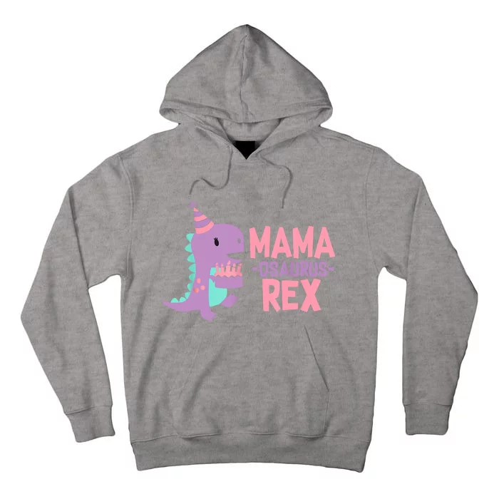 Mama Dinosaur Family Matching Birthday Party Daughters Tall Hoodie