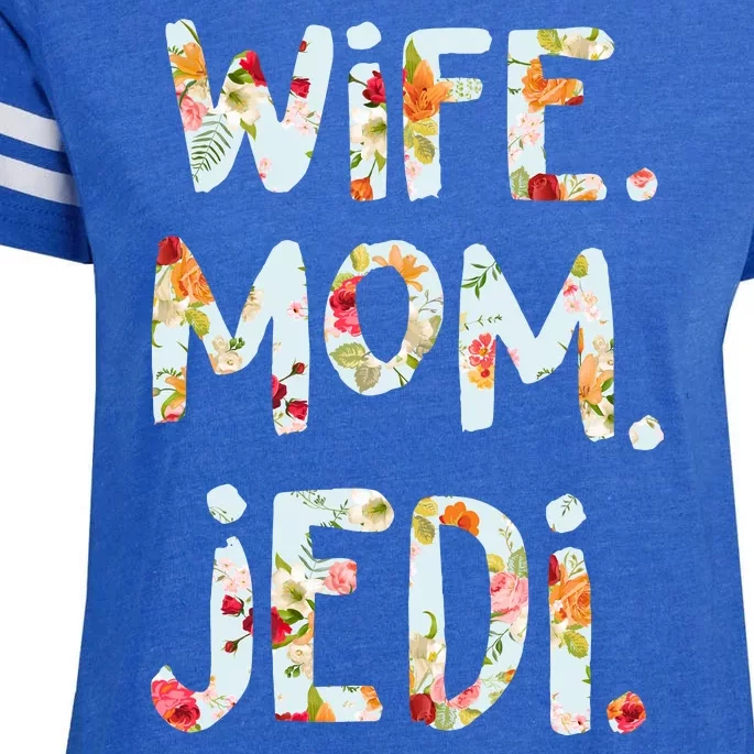 Mothers Day Flower Floral Wife Mom Jedi Enza Ladies Jersey Football T-Shirt