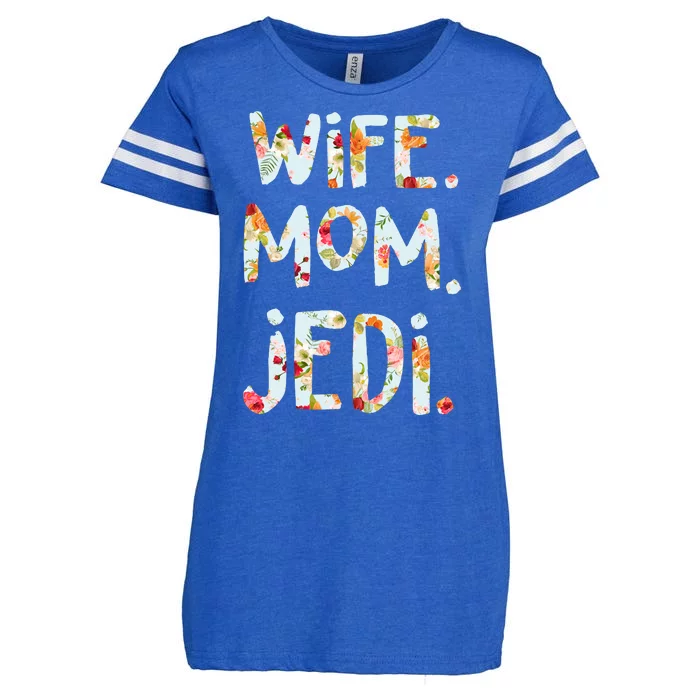 Mothers Day Flower Floral Wife Mom Jedi Enza Ladies Jersey Football T-Shirt