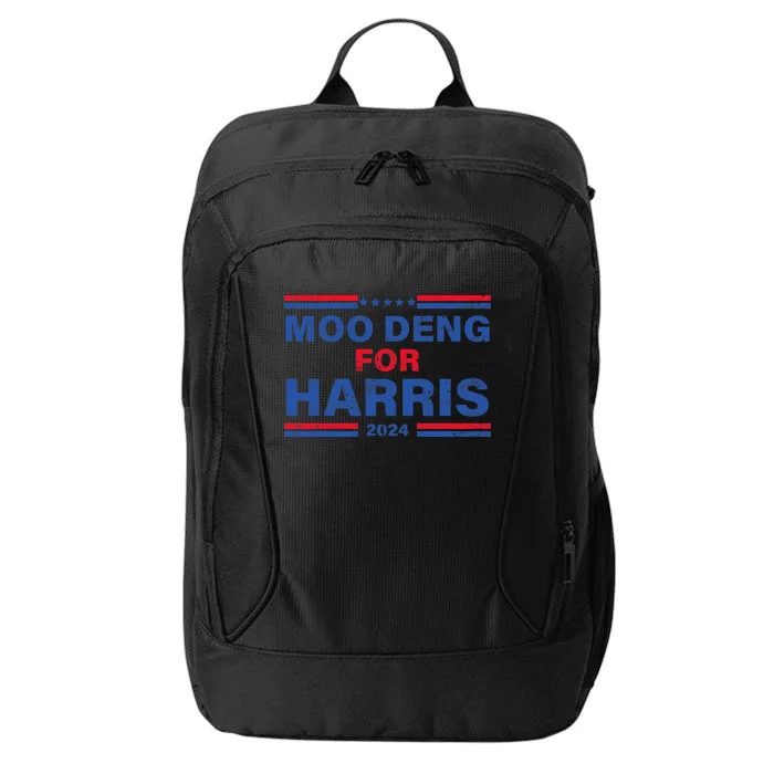 Moo Deng For Harris Kamala Harris Supporter Cute Funny Hippo City Backpack