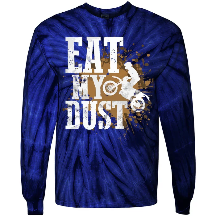 Motocross Design For Dirtbike Biker Men Tie-Dye Long Sleeve Shirt