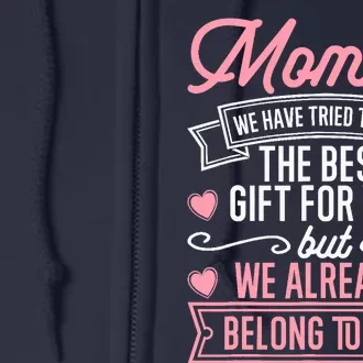 Mothers Day for Mom from Daughter Son Best Mom Full Zip Hoodie