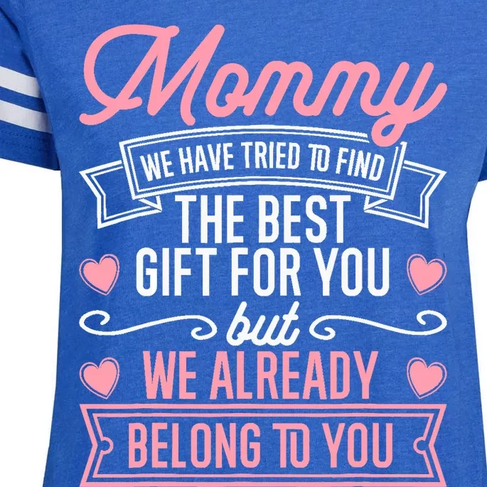 Mothers Day for Mom from Daughter Son Best Mom Enza Ladies Jersey Football T-Shirt