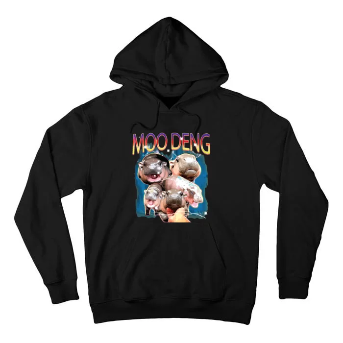 Moo Deng Funny Moodeng Baby Pygmy Hippo Cute Zoo Bootleg Tall Hoodie