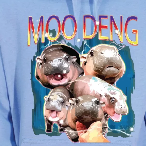 Moo Deng Funny Moodeng Baby Pygmy Hippo Cute Zoo Bootleg Unisex Surf Hoodie