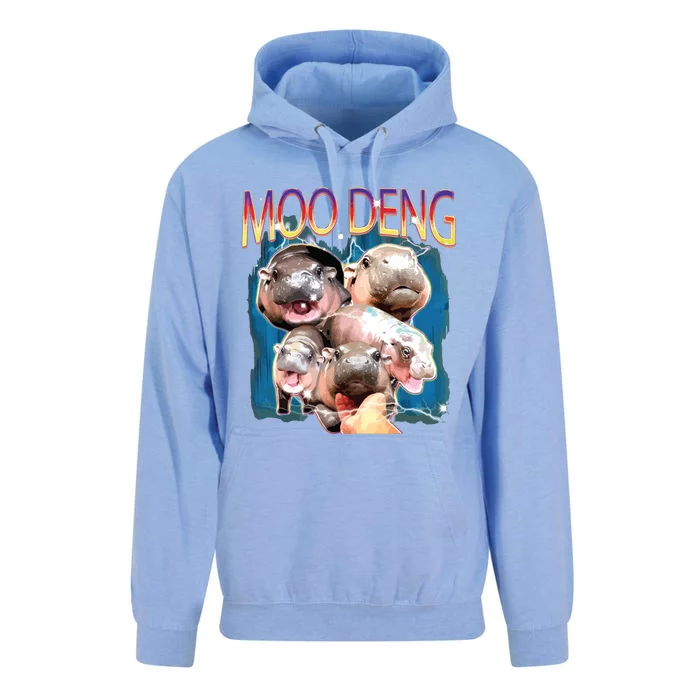 Moo Deng Funny Moodeng Baby Pygmy Hippo Cute Zoo Bootleg Unisex Surf Hoodie