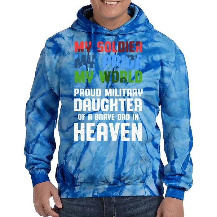 Military Daughter Freedom Memorial Day Gift Tie Dye Hoodie