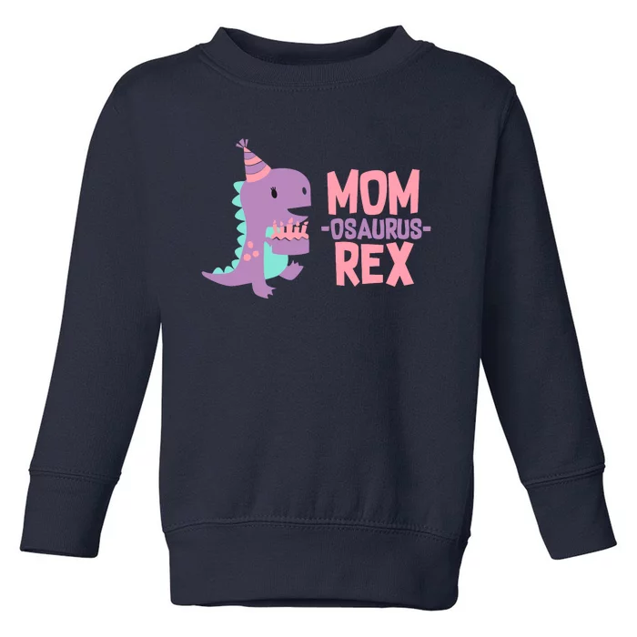 Mom Dinosaur Family Matching Birthday Girl Party Daughtrer Toddler Sweatshirt