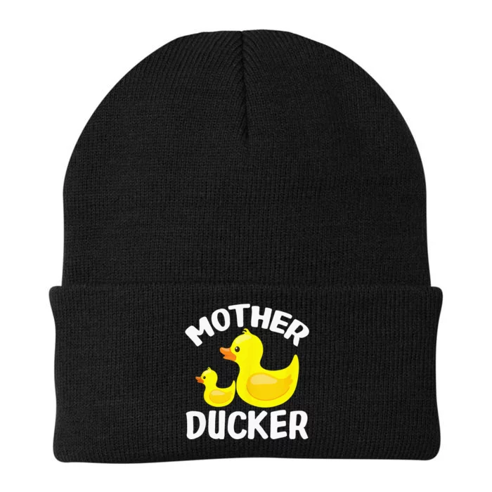 Mother Ducker Funny Mother's Day Gift For Duck Lovers Knit Cap Winter Beanie