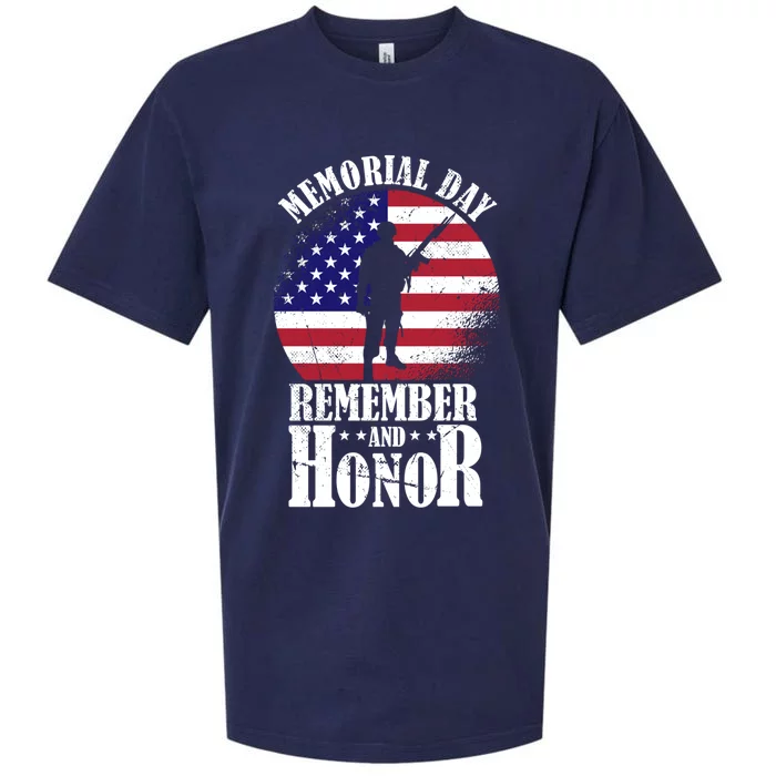 Memorial Day Funny Gift Honor And Remember The Fallen Cool Gift Sueded Cloud Jersey T-Shirt