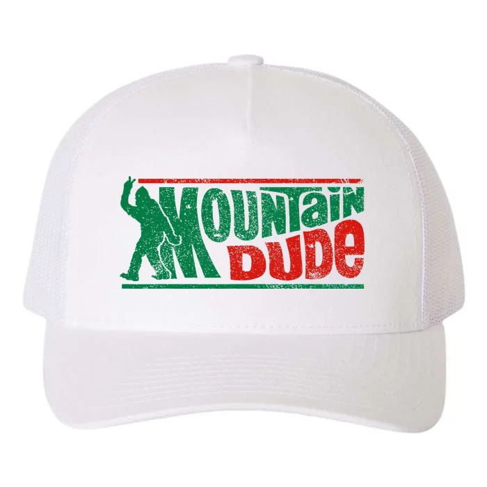 Mountain Dude Funny Bigfoot Sasquatch Rock On Hiking Yupoong Adult 5-Panel Trucker Hat