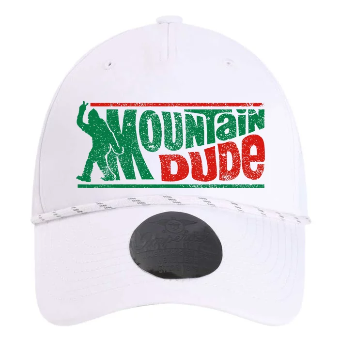 Mountain Dude Funny Bigfoot Sasquatch Rock On Hiking Performance The Dyno Cap