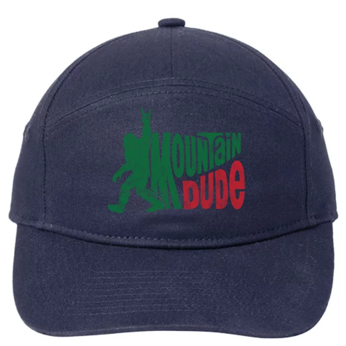 Mountain Dude Funny Bigfoot 7-Panel Snapback Hat