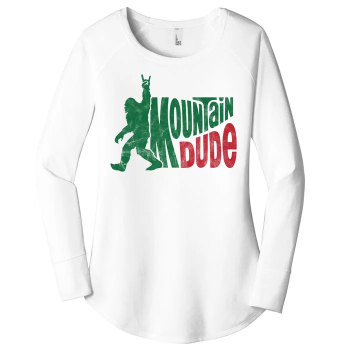 Mountain Dude Funny Bigfoot Women's Perfect Tri Tunic Long Sleeve Shirt