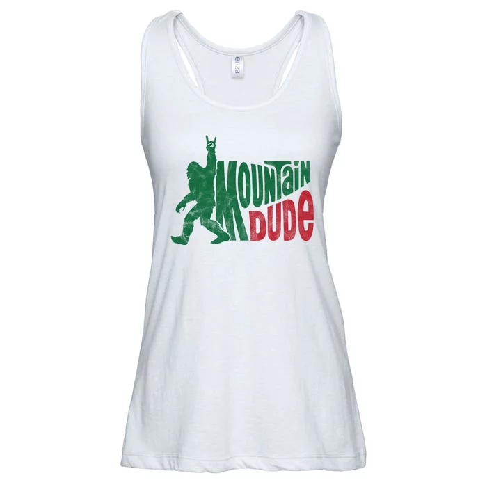 Mountain Dude Funny Bigfoot Ladies Essential Flowy Tank