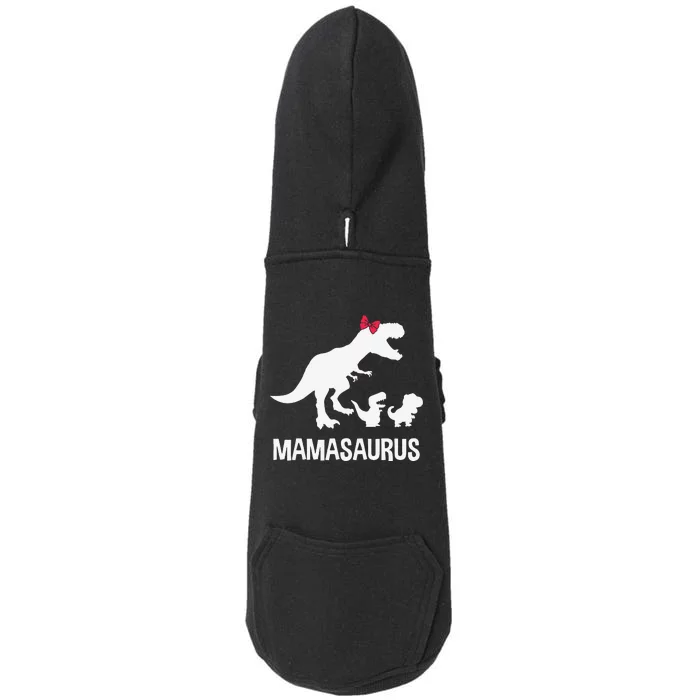 Mamasaurus Dinosaurus Family Funny Mother Gift Idea Doggie 3-End Fleece Hoodie