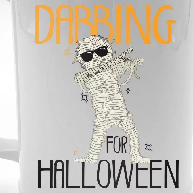 Mummy Dabbing For Halloween Front & Back Beer Stein