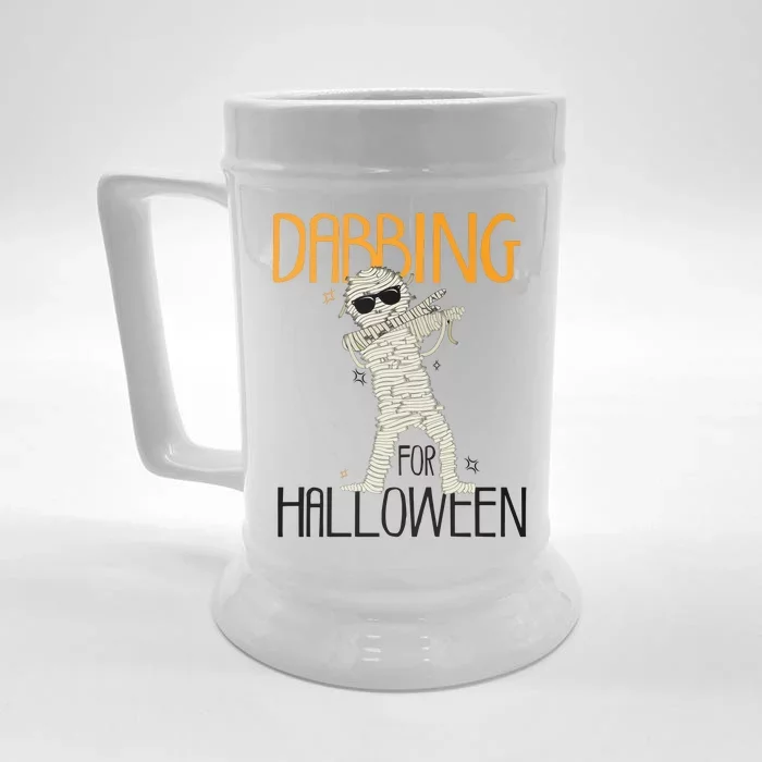 Mummy Dabbing For Halloween Front & Back Beer Stein