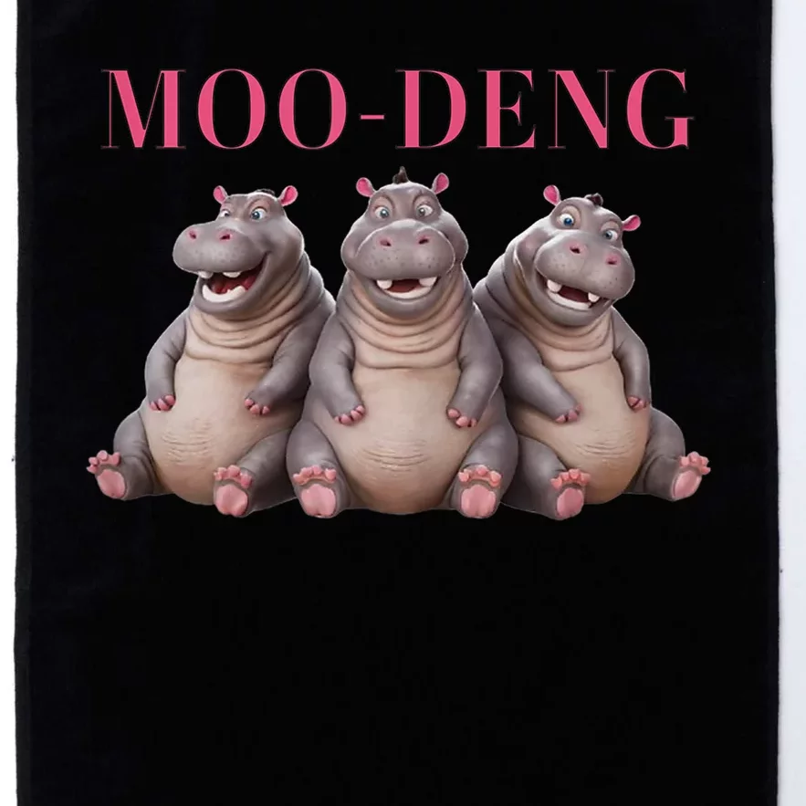 Moo Deng Funny Hippo Pygmy Hippopotamu Platinum Collection Golf Towel