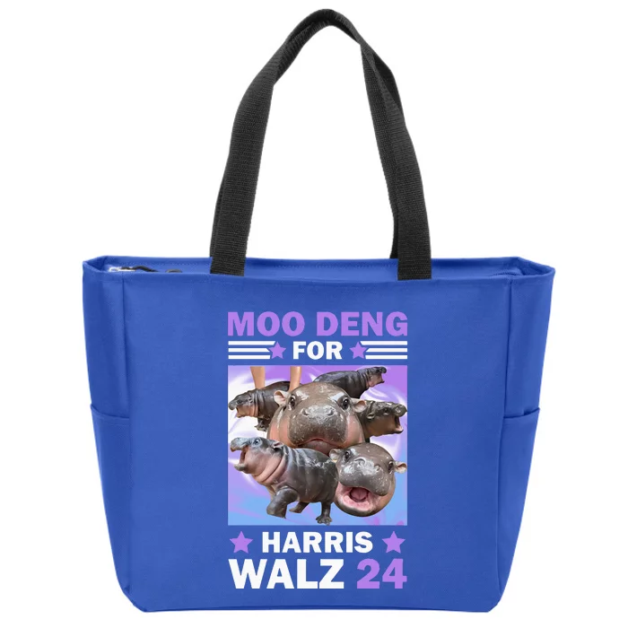 Moo Deng For Harris Walz 2024 Zip Tote Bag