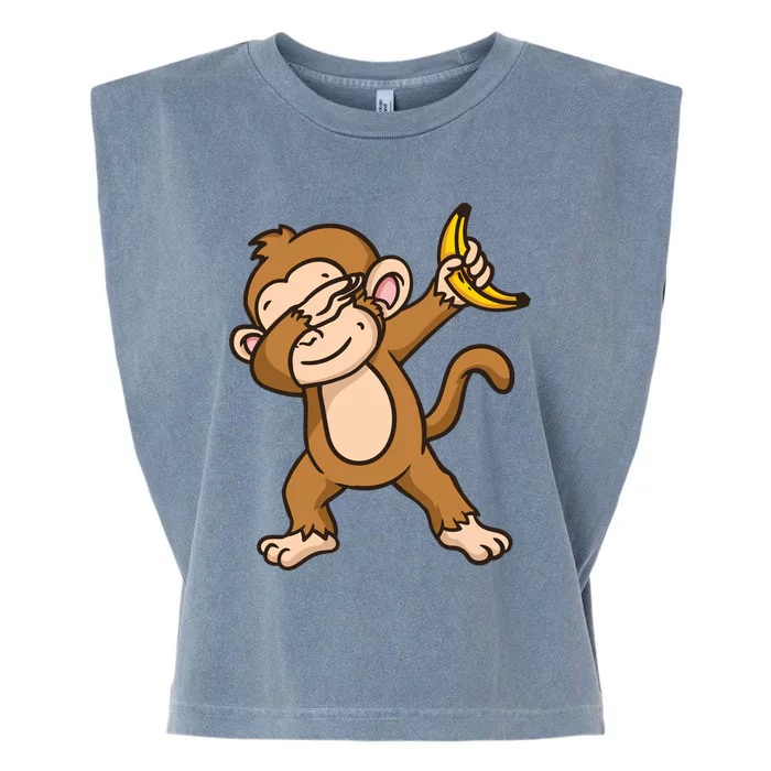 Monkey Dabbing Funny Garment-Dyed Women's Muscle Tee