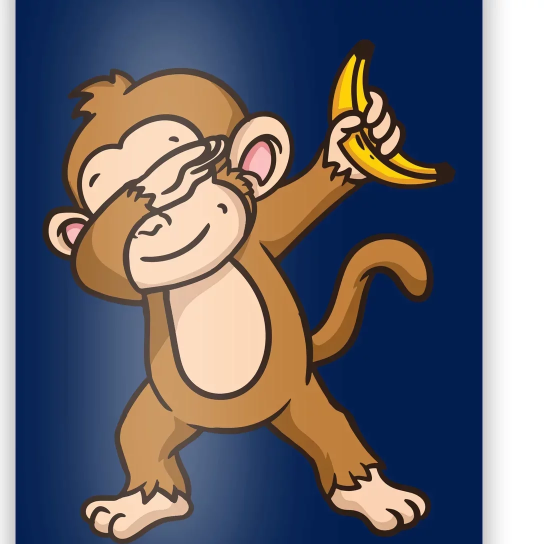 Monkey Dabbing Funny Poster