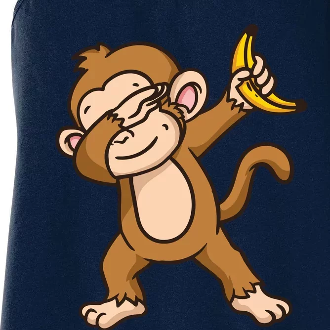 Monkey Dabbing Funny Women's Racerback Tank