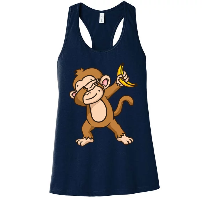 Monkey Dabbing Funny Women's Racerback Tank