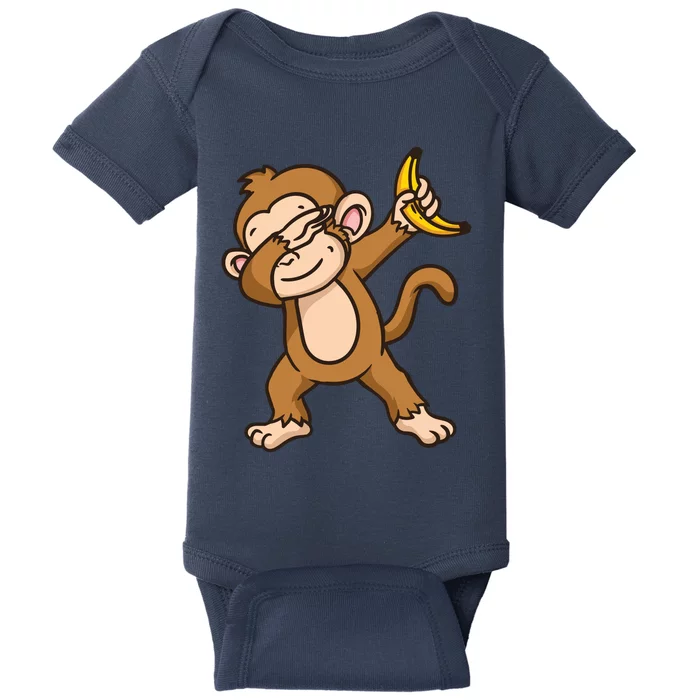 Monkey Dabbing Funny Baby Bodysuit