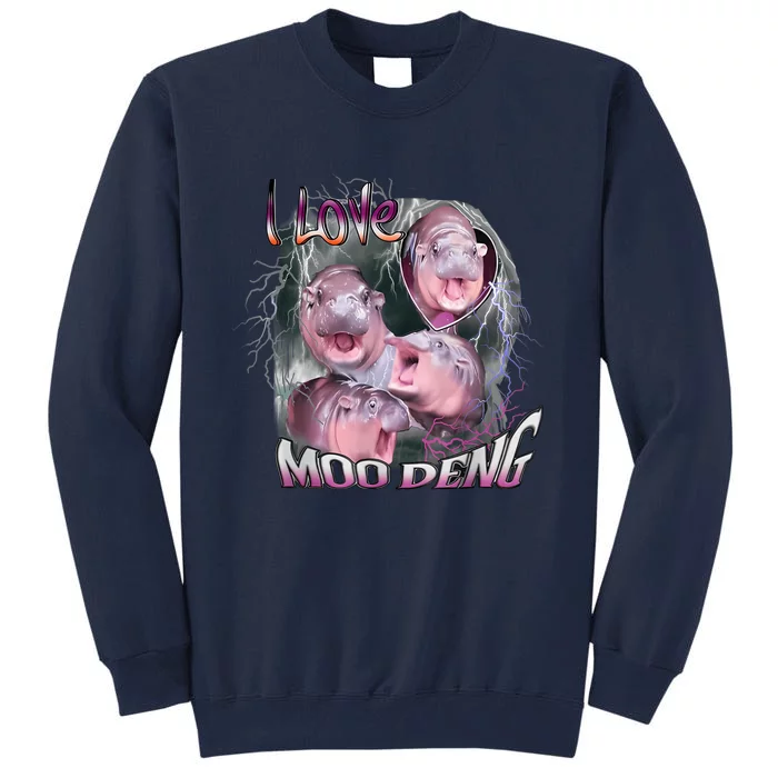 Moo Dang Funny Dwarf Baby Hippo In The Zoo Tall Sweatshirt