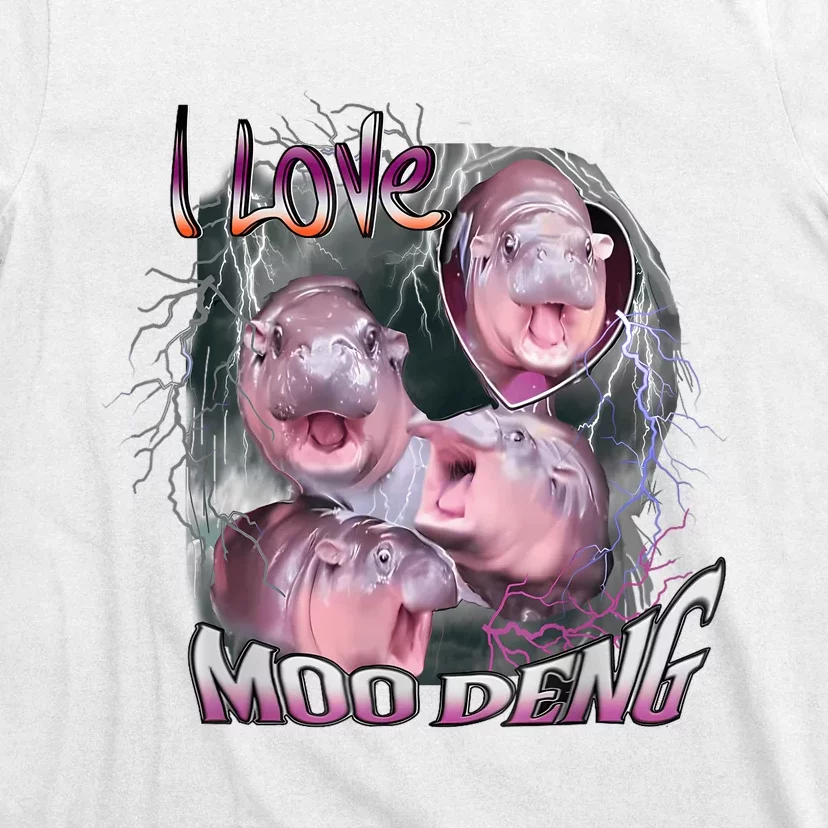 Moo Dang Funny Dwarf Baby Hippo In The Zoo T-Shirt