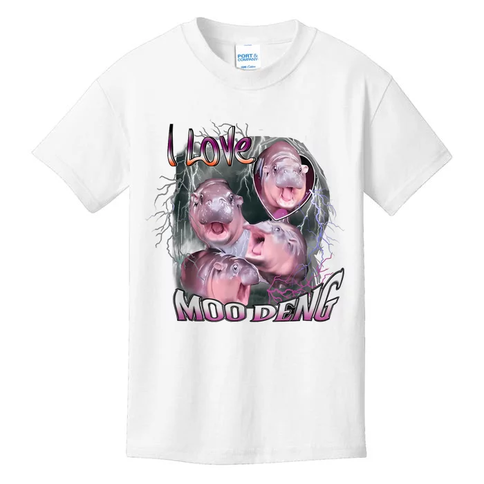 Moo Dang Funny Dwarf Baby Hippo In The Zoo Kids T-Shirt