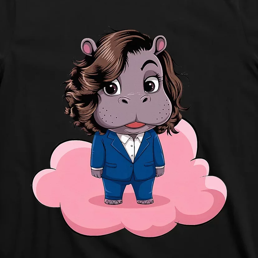 Moo Deng For Harris Kamala Harris Supporter Cute Funny Hippo T-Shirt