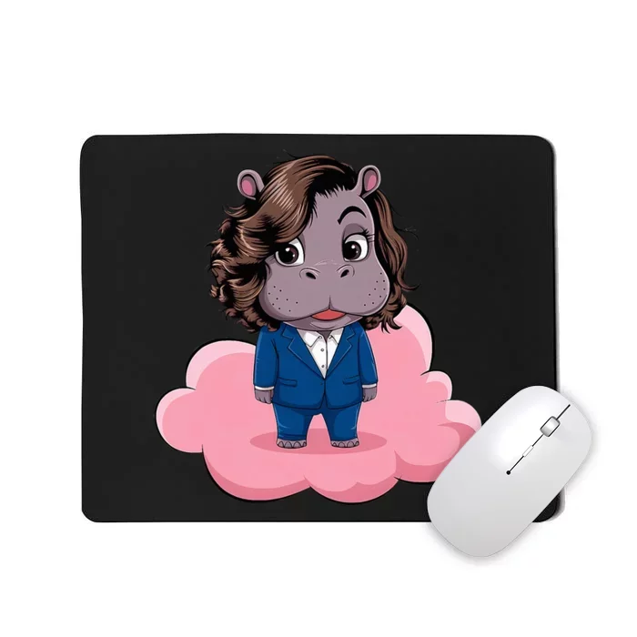 Moo Deng For Harris Kamala Harris Supporter Cute Funny Hippo Mousepad