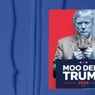 Moo Deng For Trump 2024 Full Zip Hoodie