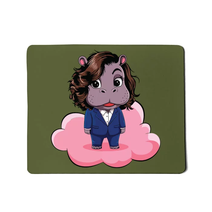 Moo Deng For Harris Kamala Harris Supporter Cute Funny Hippo Mousepad