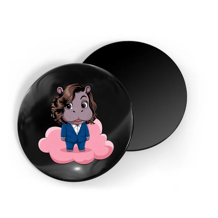 Moo Deng For Harris Kamala Harris Supporter Cute Funny Hippo Magnet