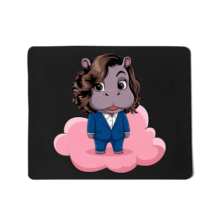 Moo Deng For Harris Kamala Harris Supporter Cute Funny Hippo Mousepad