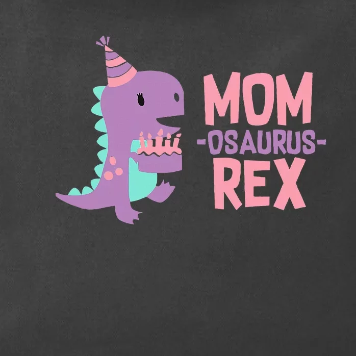 Mom Dinosaur Family Matching Birthday Girl Zip Tote Bag