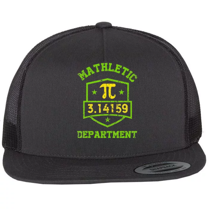 Mathletic Department Funny Math Teacher Pi Day Flat Bill Trucker Hat