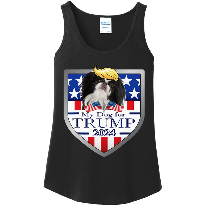 My Dog For Trump 2024 Japanese Chin Ladies Essential Tank