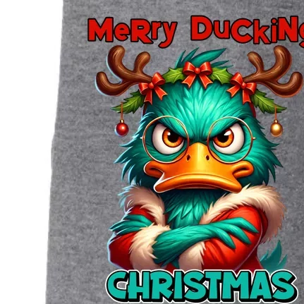 Merry Ducking Funny Sarcastic Grumpy Duck Christmas Doggie 3-End Fleece Hoodie