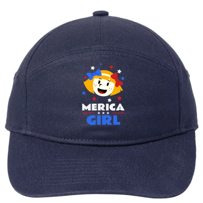 Merica Design For 4 July Gift 7-Panel Snapback Hat