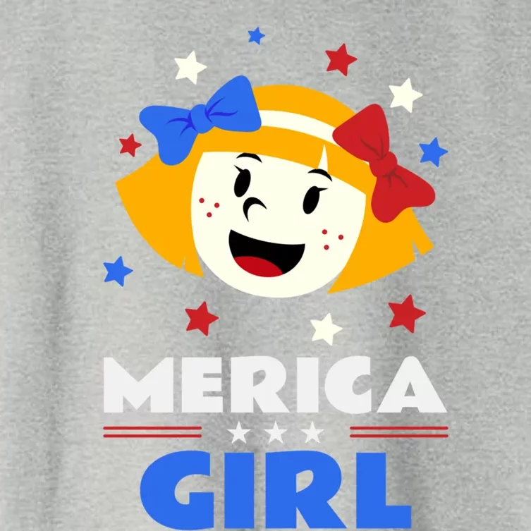 Merica Design For 4 July Gift Women's Crop Top Tee