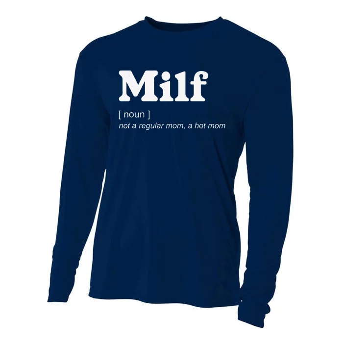 Milf Definition Fit Hot Mom Milf For MotherS Day Funny Cooling Performance Long Sleeve Crew