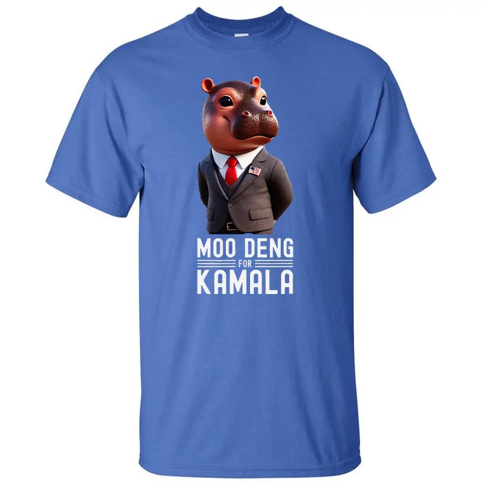 Moo Deng For Kamala Harris 2024 President Baby Pygmy Hippo Tall T-Shirt