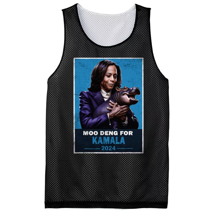 Moo Deng For Kamala Harris 2024 Mesh Reversible Basketball Jersey Tank