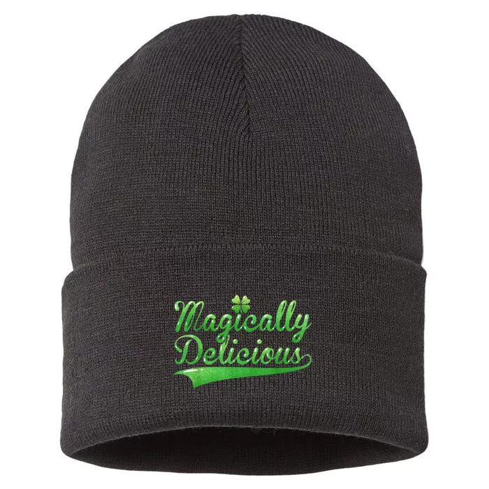 Magically Delicious Funny Irish St Patrick's Day Women Sustainable Knit Beanie